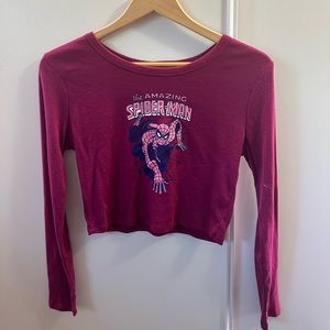 Spider-Man cropped long sleeve